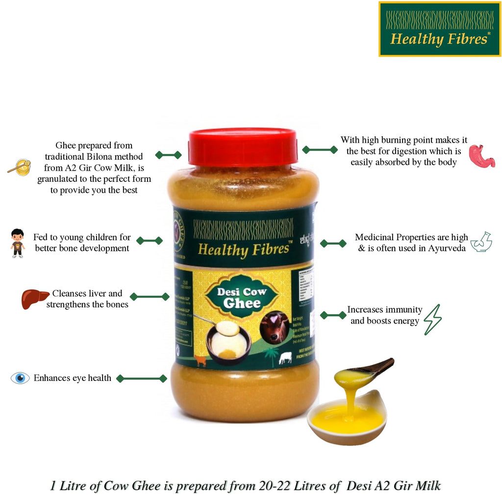 Healthy Fibres Desi Cow Ghee - Distacart