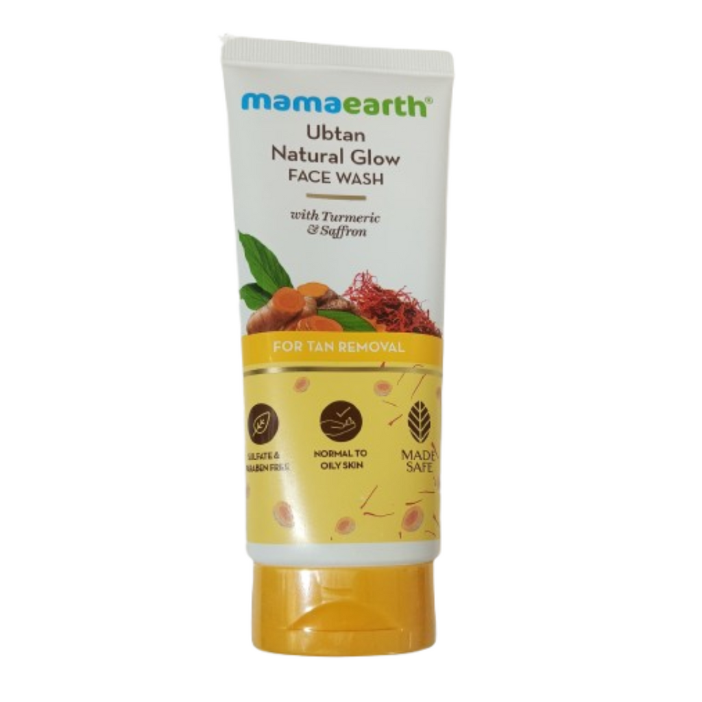 Mamaearth Ubtan Face Wash bottle for tan removal