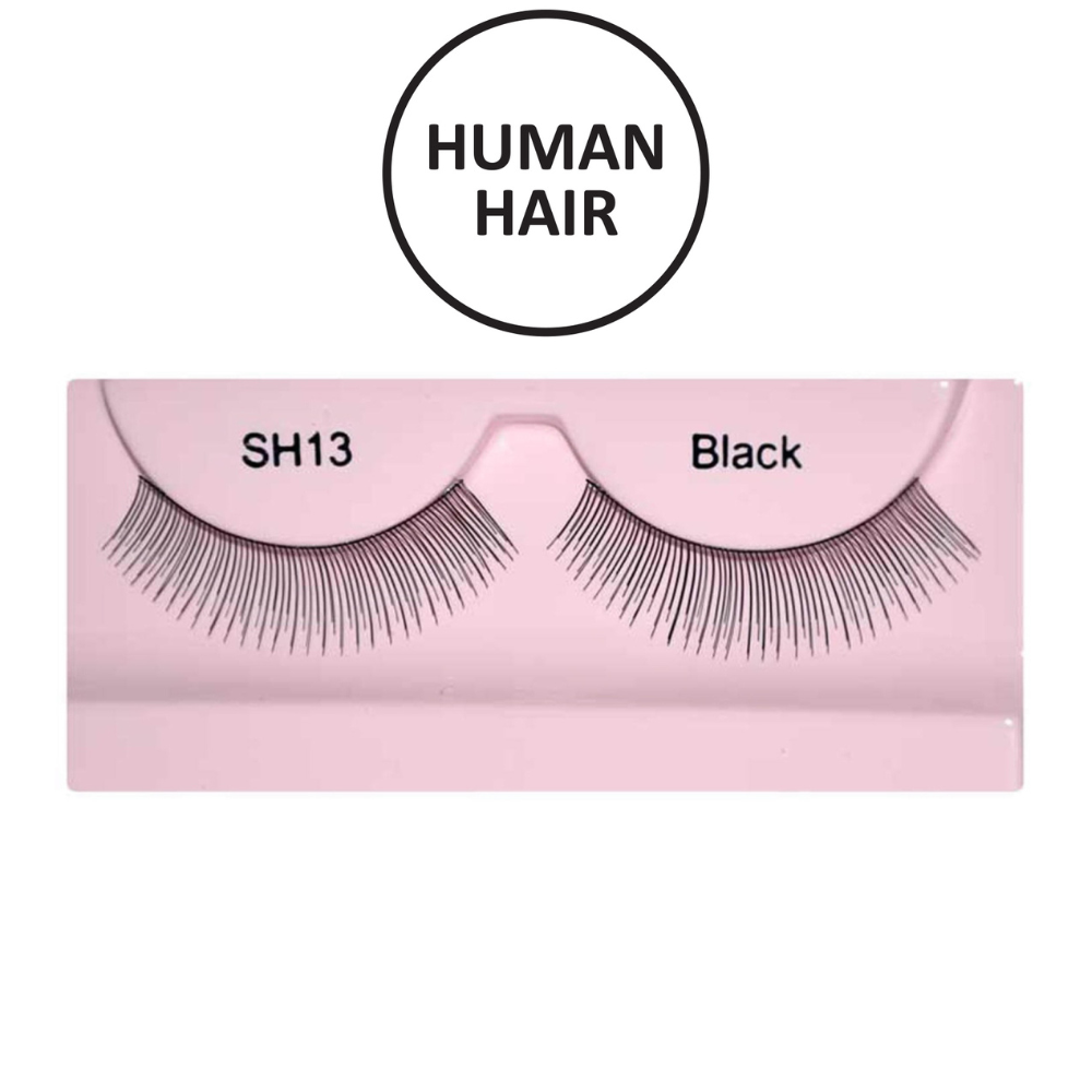 Glamgals Hollywood-U.S.A Stylish Black Soft Thick Reusable False Eye Lashes - SH13