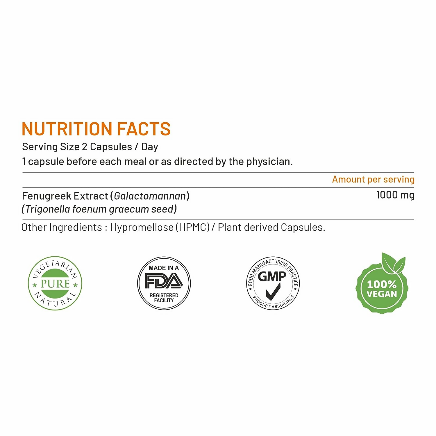 Bliss Welness Fenugreek Extract Capsules - Distacart