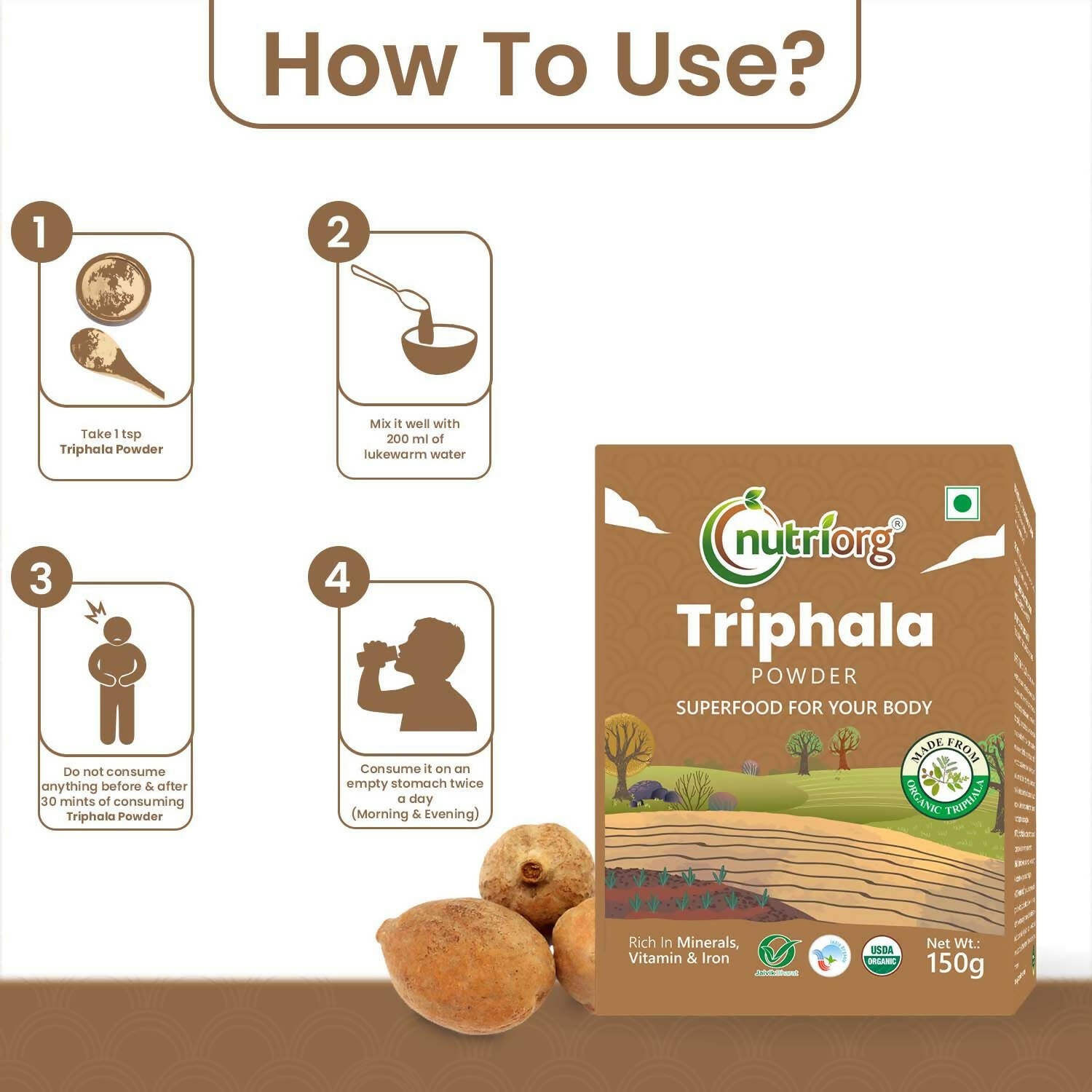 Nutriorg Triphala Powder - Distacart