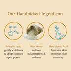 dBasic Salicylic Acid Face Wash with Rice Water For Acne Prone Skin, Cleanses Pores & Excess Oil