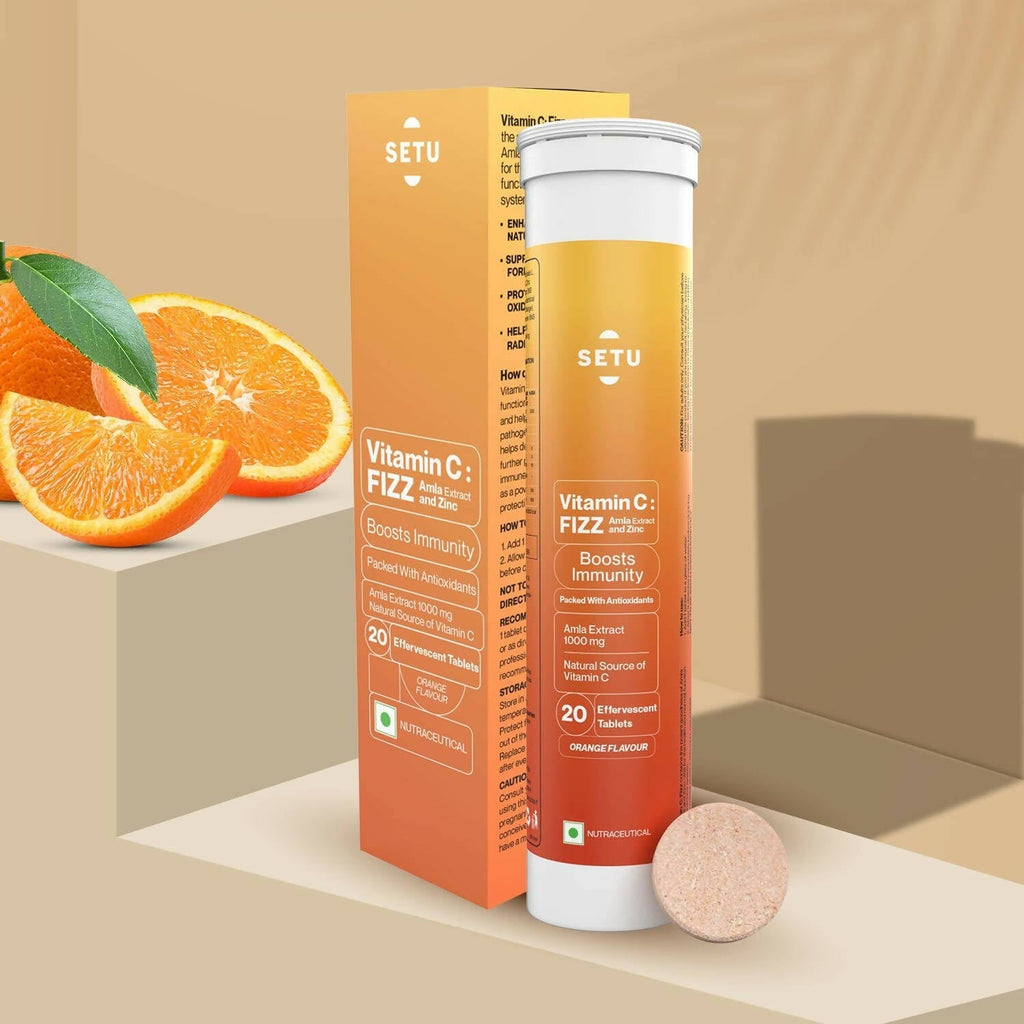 Setu Vitamin C: Fizz - 20 Effervescent Tablets - Distacart