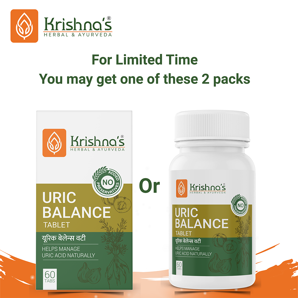 Krishna'S Herbal & Ayurveda Uric Balance Tablets