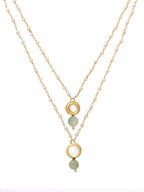 Ruby Raang Green Aventurine & Kundan Necklace