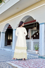 Teeya Creation White Color Chinon Silk Heavy Embroidery Work Wedding Wear Sharara - Distacart
