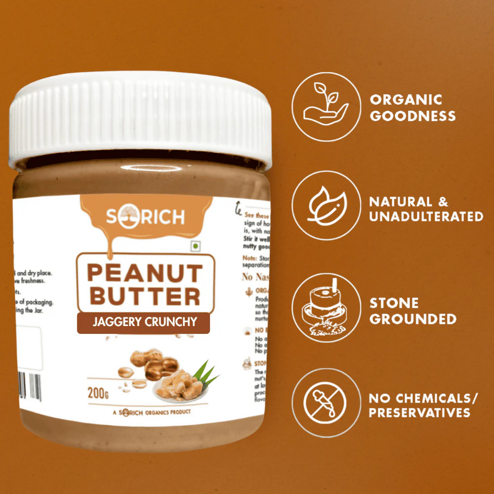 Sorich Organics Peanut Butter Jaggery Crunchy