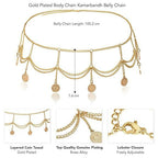 Joban Fashion Golden Alloy Waist Chain For Women