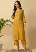 Joban Fashion Mustard Cotton Rayon Kurta Set