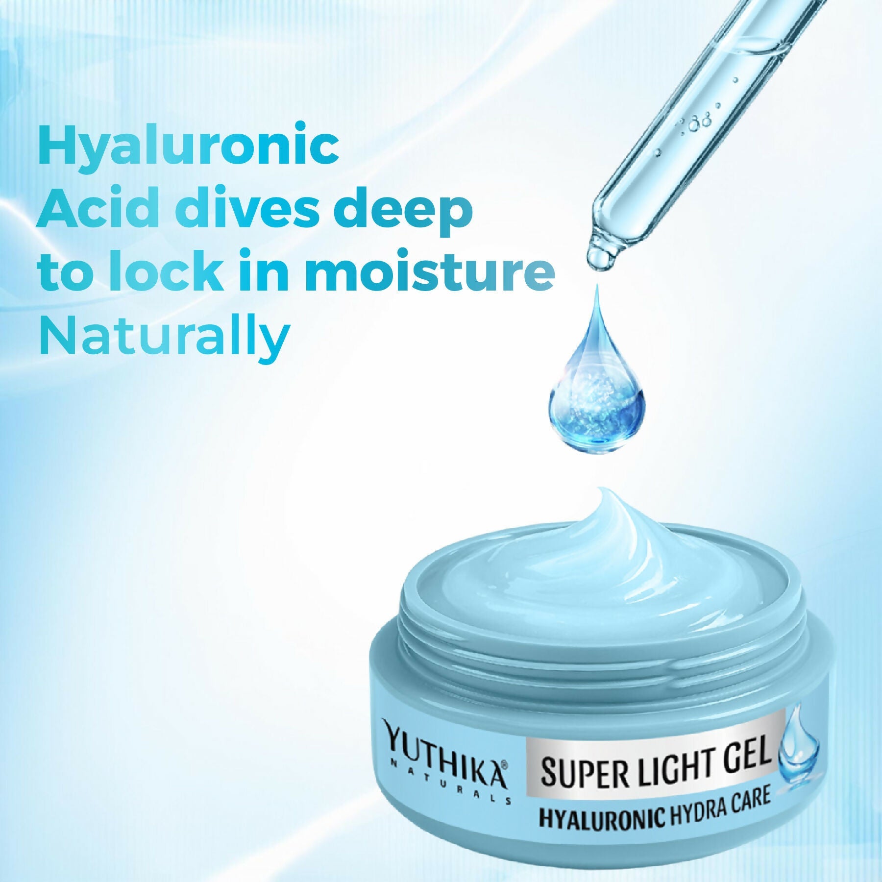 Yuthika Super Light Gel Face Moisturizer With Hyaluronic Acid - Distacart