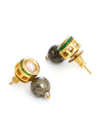 Ruby Raang Purple Pyrite Kundan Studs - Distacart