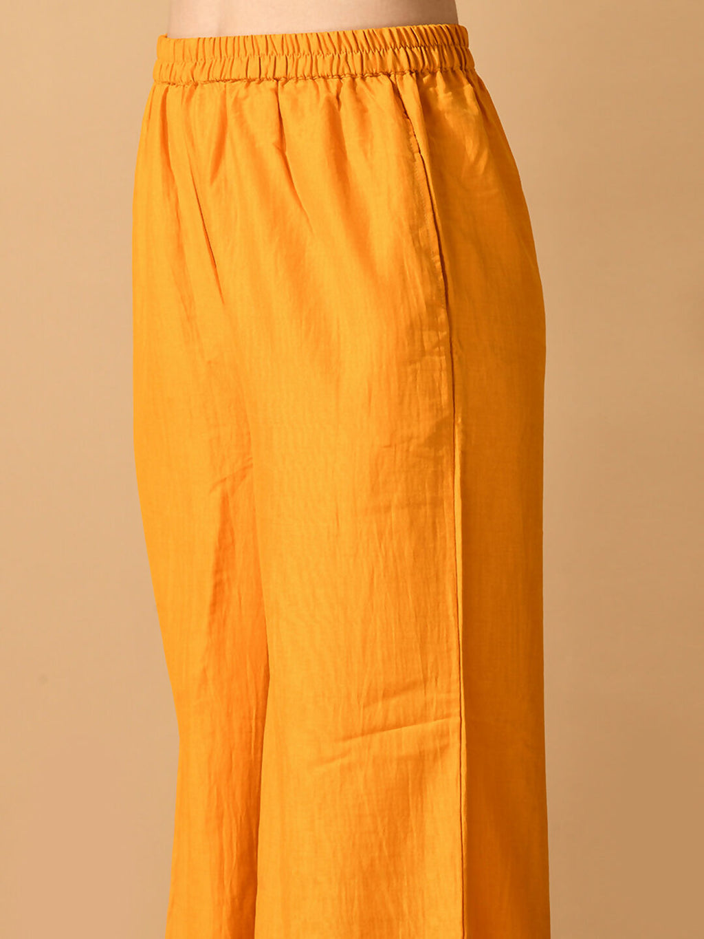 Myshka Women's Yellow Solid Party Kurta Sets