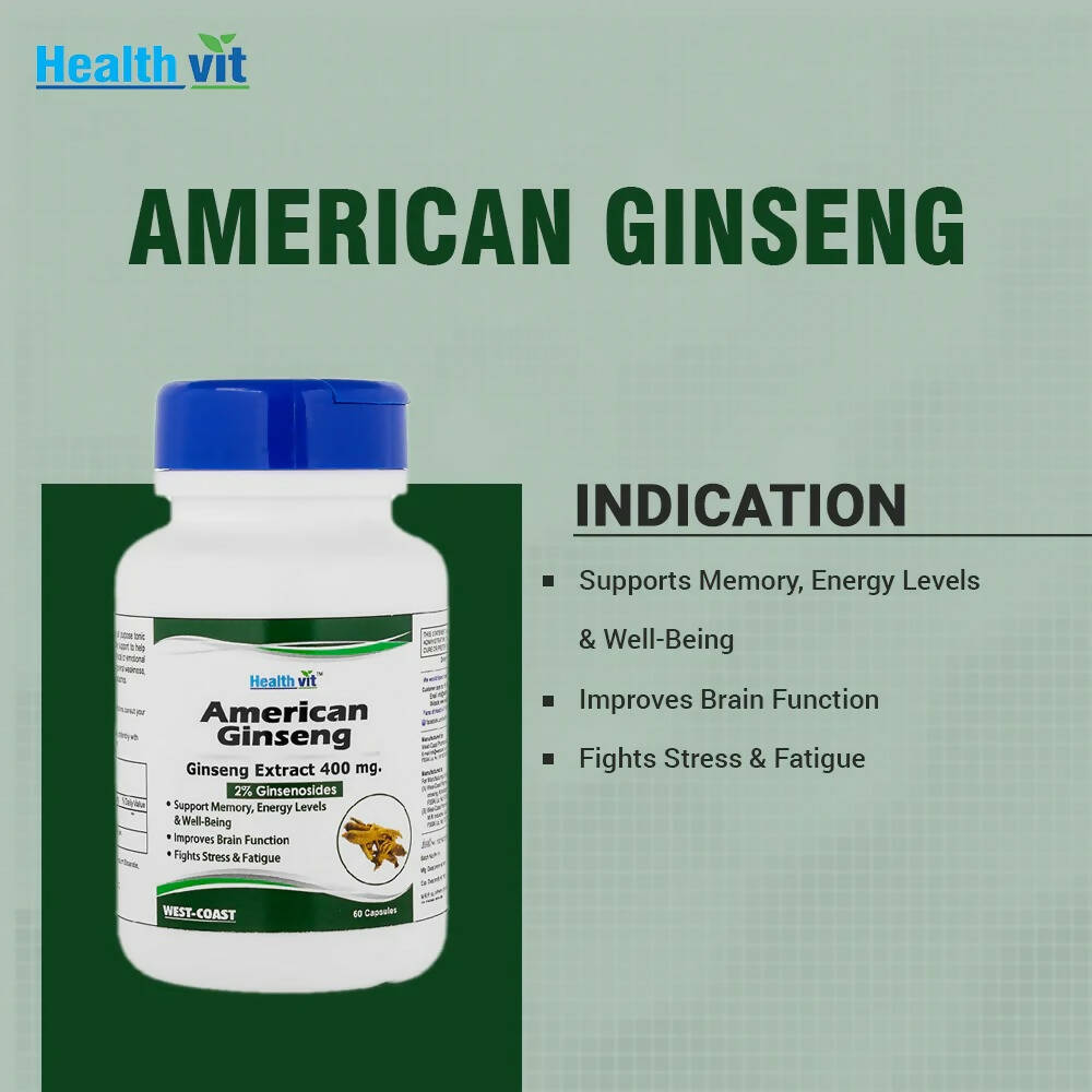 Healthvit American Ginseng Capsules - Distacart