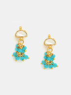 Ruby Raang Pearl Stone Drops Earrings - Distacart