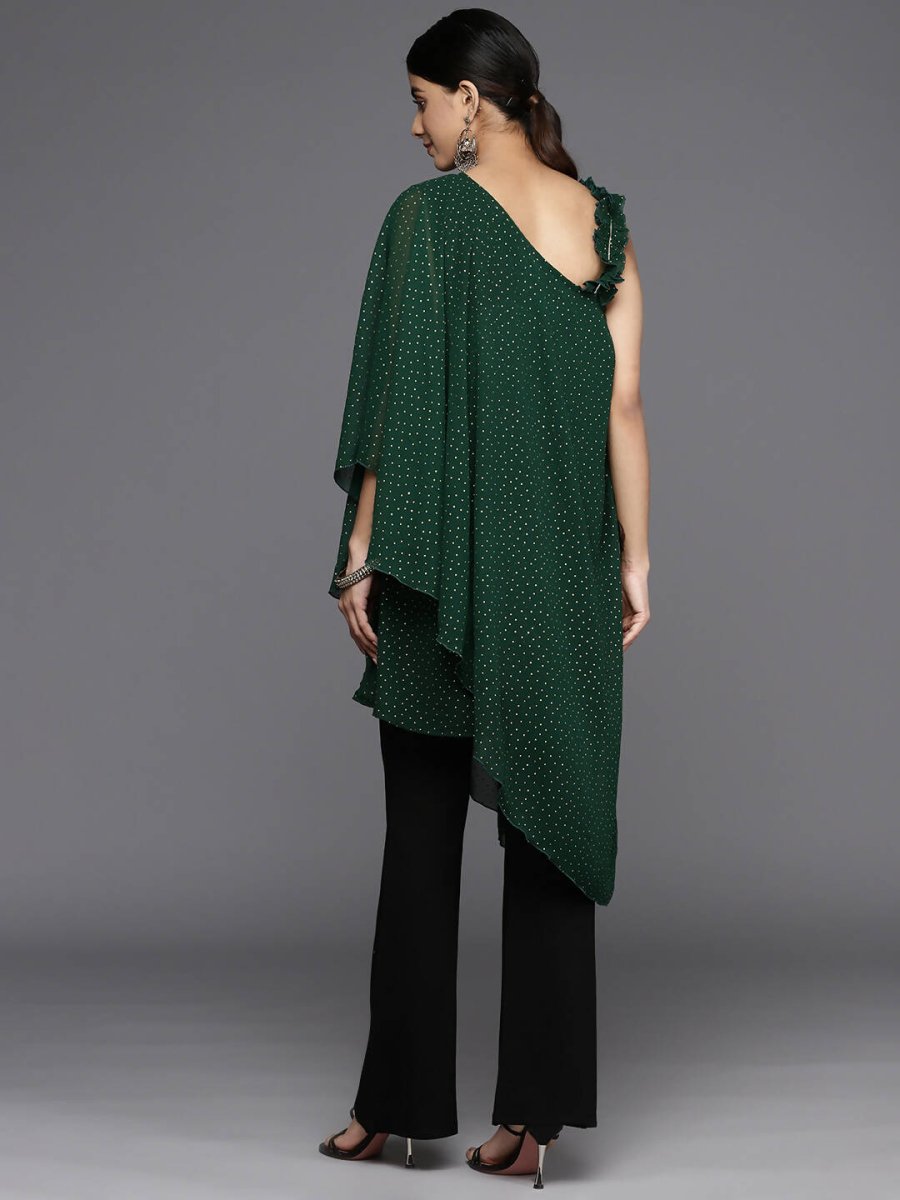 Ahalyaa Women's Traditional wear Tunic - Dark Green