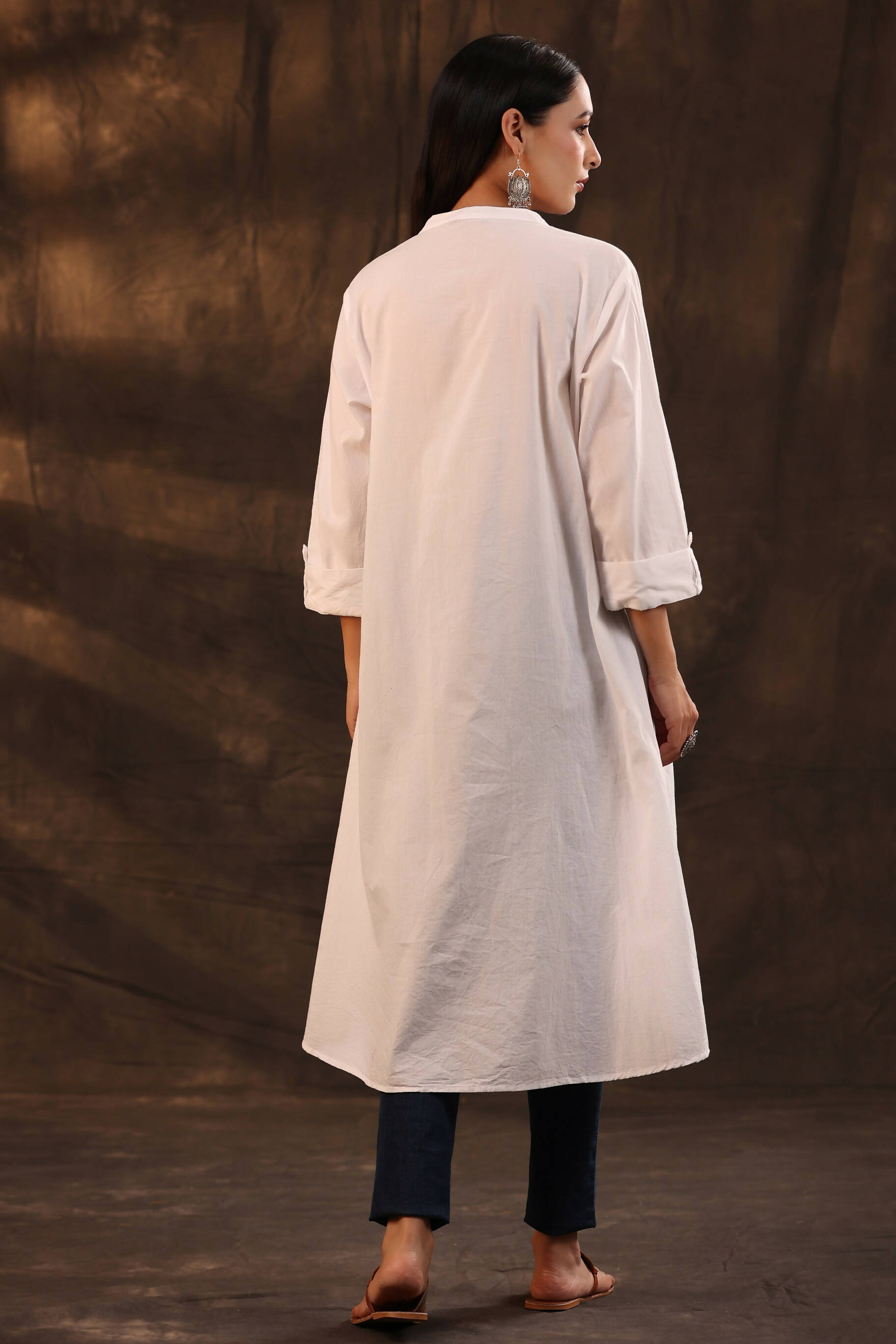 Juniper Women's White Cambric High-Low Tunic - Distacart