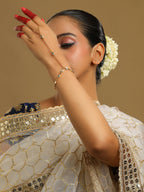 Ruby Raang Kundan & Gold Haath Phool - Distacart