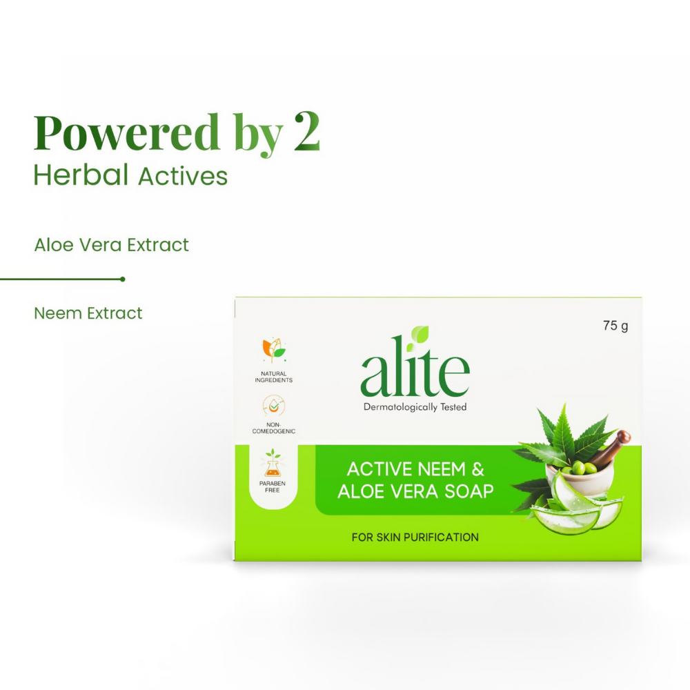 Alite Neem & Aloe Vera Soap for Gentle Daily Cleansing