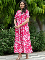 The52 Women's Gorgeous Flared Printed French Crepe Dress - Distacart