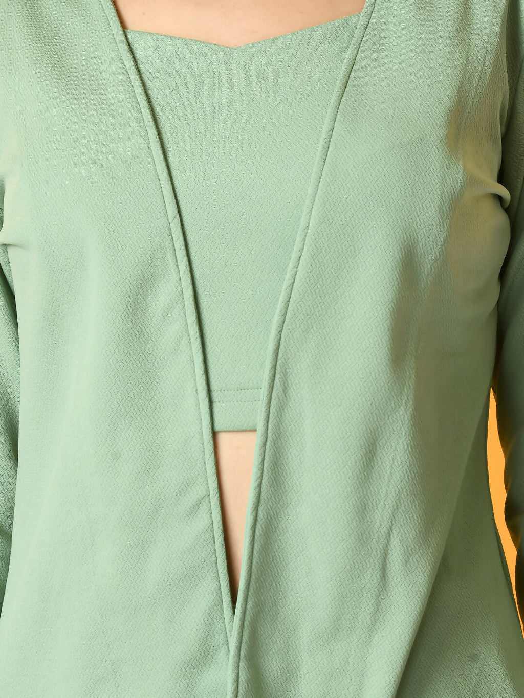 Myshka Women's Green Solid Jacket