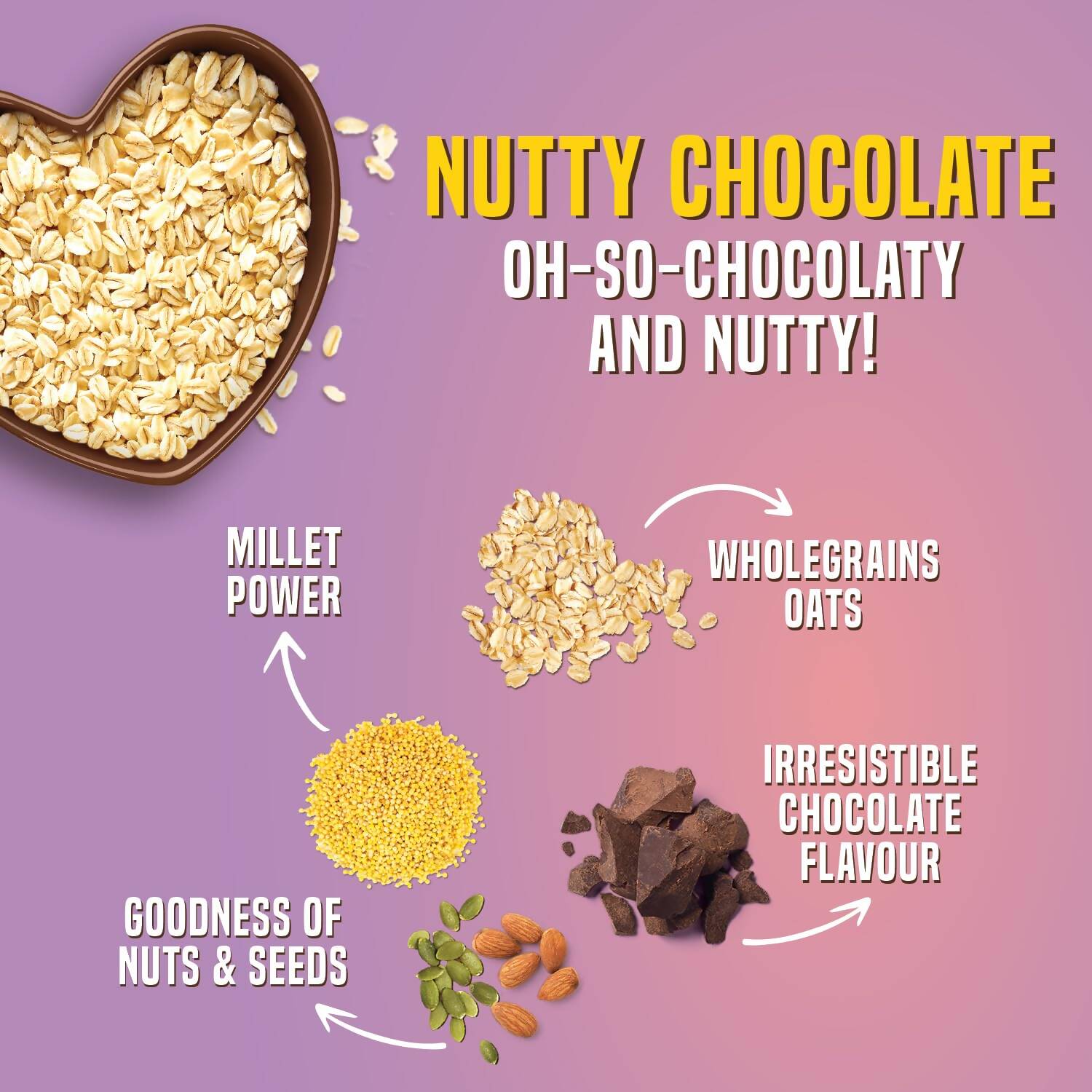 Saffola Oats with Nutty Chocolate - Distacart