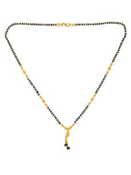 NVR Women's's Set of 2 Black Gold-Plated Beaded Mangalsutra With Ad Stone - Distacart