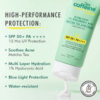 mCaffeine Sun Fix Ultra Light 1% Hyaluronic Acid Matcha Tea Sunscreen SPF 50+ PA++++