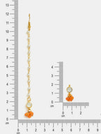 Ruby Raang Mannat Set Of 2 - Orange Embedded Maang Tikka And Earrings - Distacart