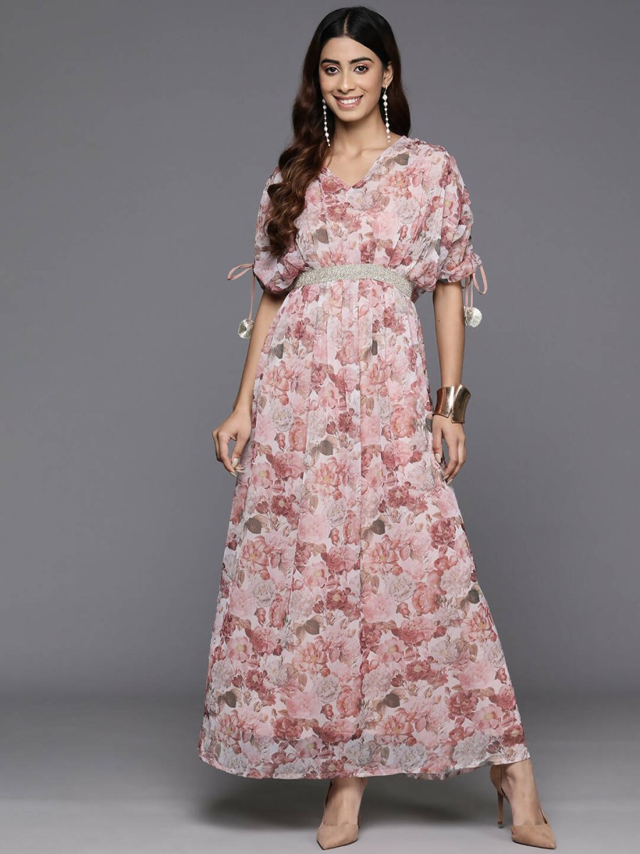Ahalyaa Women's Traditional wear Dress - Brown