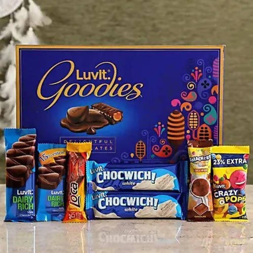 Striking Epoxy Rakhi & LuvIt Goodies Chocolate Box