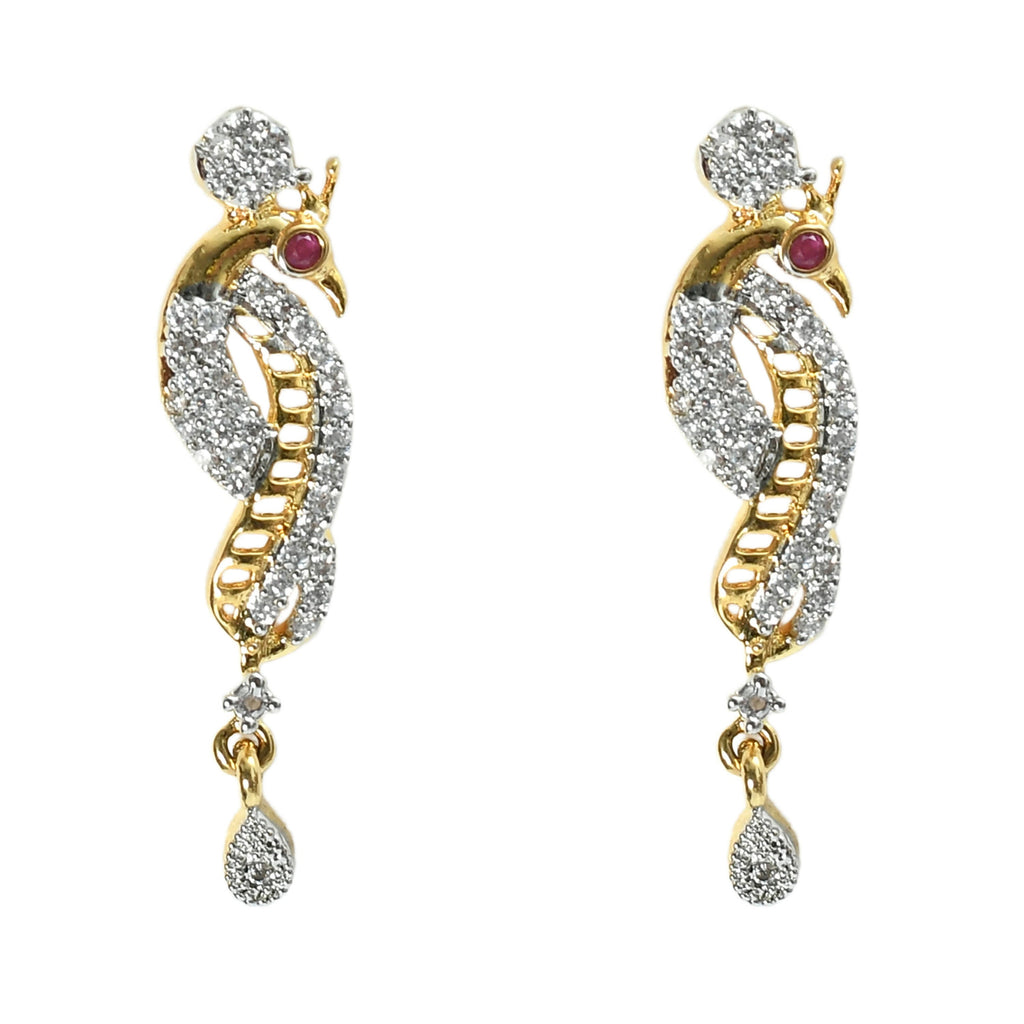 Mominos Fashion Johar Kamal Silver-Plated American Diamond Choker Set - Distacart