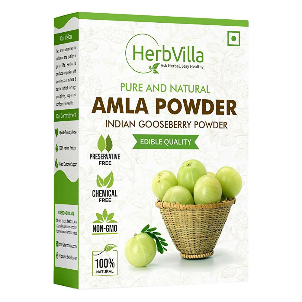 Herbvilla Amla (Indian Gooseberry) Powder For Hair Growth