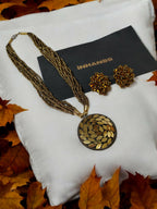 Inhanns All-Day Statement Beaded Necklace Set - Gold