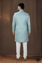 Joban Fashion Men's Green Woven Jacquard Kurta with Pyjama