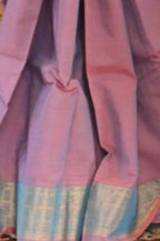 Very Much Indian Handloom Pure Cotton Paithani Peacock Pallu-Dual Tone Blue Pink - Distacart