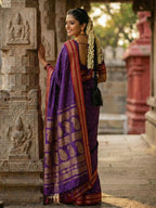 Shree Shyam Fashion Purple Cotton Saree - Distacart