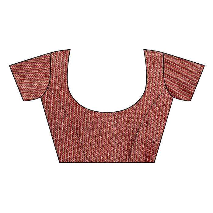 Vamika Multicolor Kalamkari Print With Jhalar Khadi Blouse