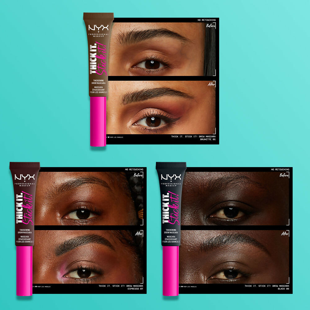 NYX Professional Makeup Thick It Stick It Brow Mascara - Black