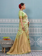 Shree Shyam Fashion Sea Green Silk Saree - Distacart