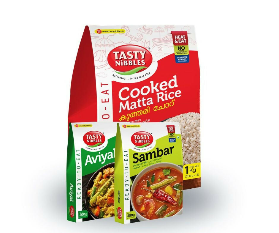 Tasty Nibbles Cooked Matta Rice | Sambar and Aviyal - Distacart