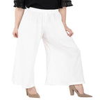 Lagi Women's White Solid Palazzo (PLZ04F)