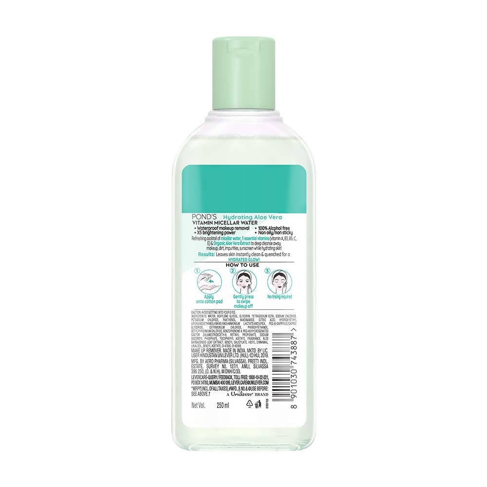 Ponds Vitamin Micellar Water Hydrating Aloe Vera