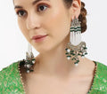 Jewel City Victorian Pearl Tassel Earrings - Vintage-Inspired Silver Chandelier Earrings for Wedding & Festive Wear - Distacart