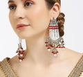 Jewel City Victorian Pearl Tassel Earrings - Vintage-Inspired Silver Chandelier Earrings for Wedding & Festive Wear - Distacart