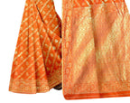 Vamika Orange Weaving Banarasi Jacquard Saree - Distacart