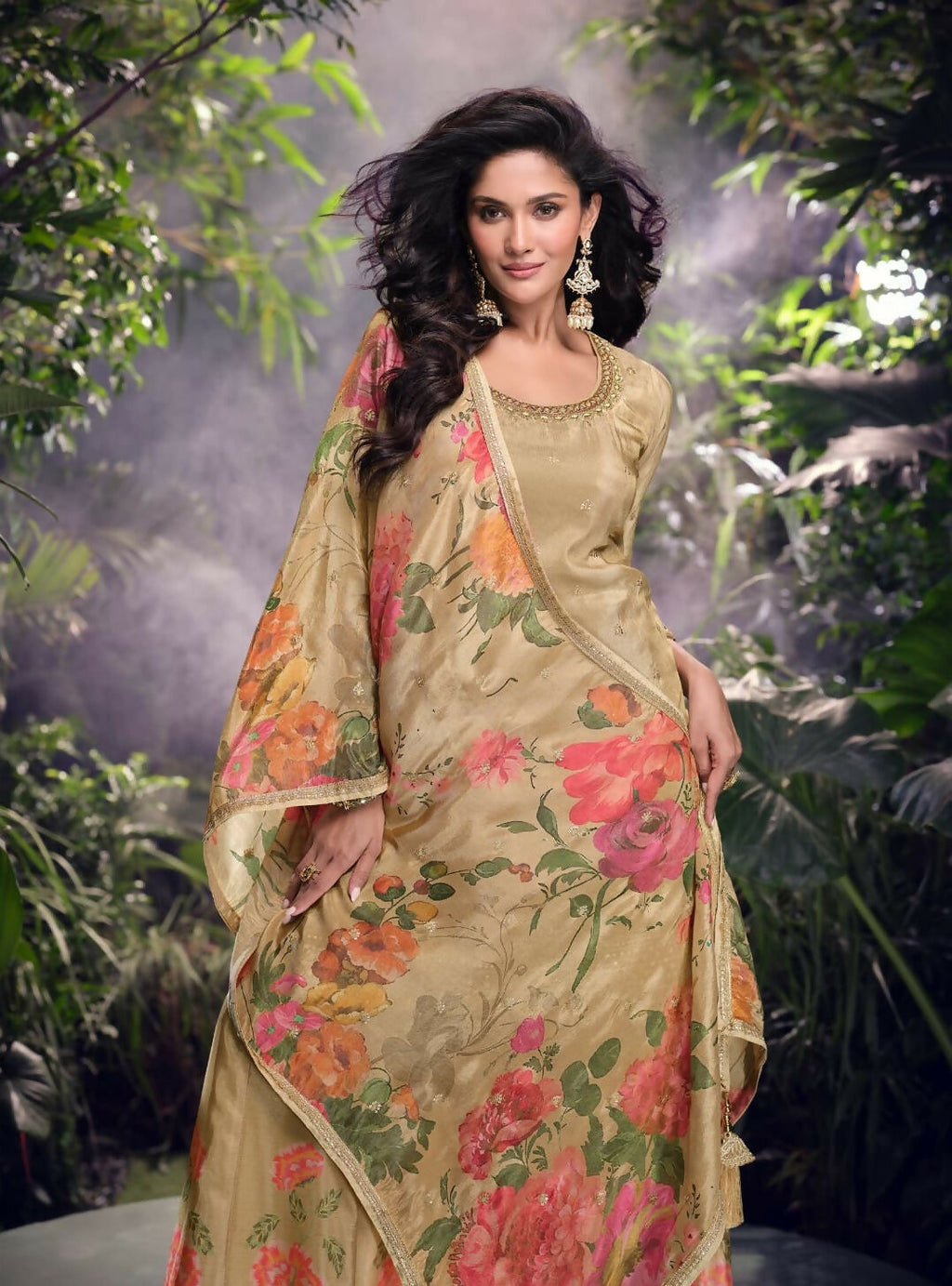 Anaita Chiku Embroidered Silk Stitched Plazo suit - Distacart