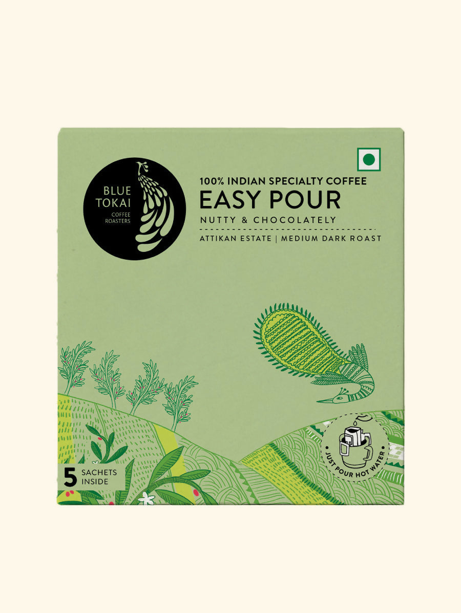 Blue Tokai Attikan Estate Medium-Dark Roast Easy Pour Sachets - Distacart