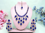 Jewel City Teardrop Bridal Necklace Set with Earrings & Maang Tikka - Ethnic Wedding Jewelry for Brides & Parties