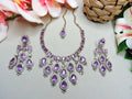 Jewel City Teardrop Bridal Necklace Set with Earrings & Maang Tikka - Ethnic Wedding Jewelry for Brides & Parties