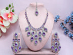 Jewel City Teardrop Bridal Necklace Set with Earrings & Maang Tikka - Ethnic Wedding Jewelry for Brides & Parties